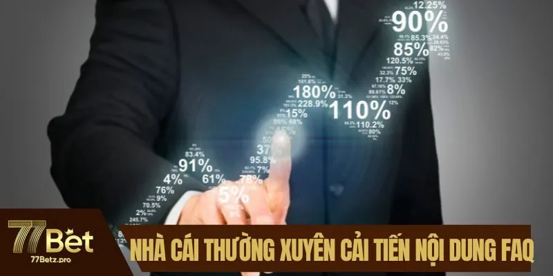 Nhà cái thường xuyên cải tiến nội dung của FAQ