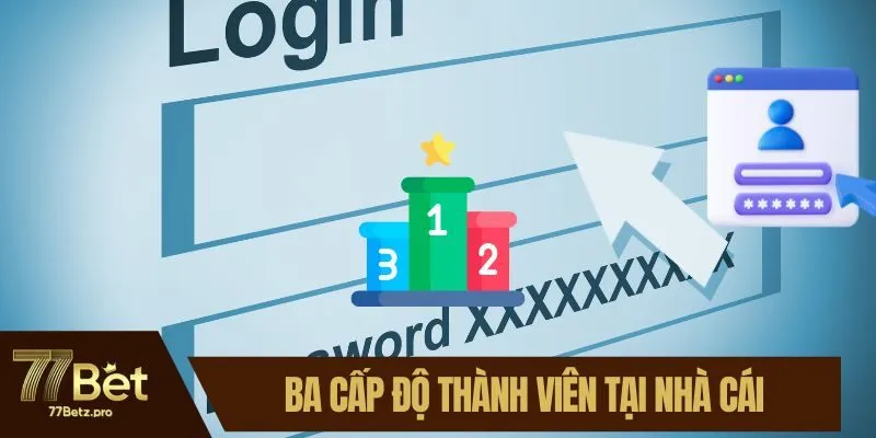 Ba cấp độ thành viên tại nhà cái